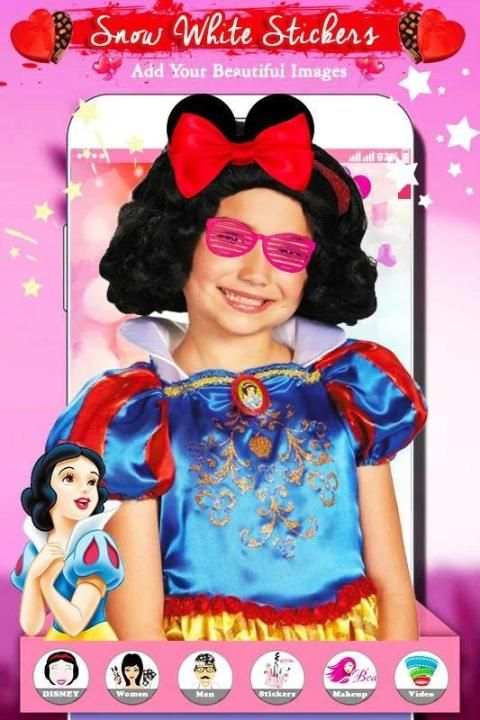 Snow White Photo Stickers 1 تصوير الشاشة