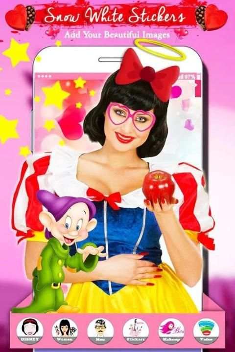 Snow White Photo Stickers 4 تصوير الشاشة