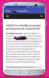 browser for Free Netflix Account 2018 screenshot 3
