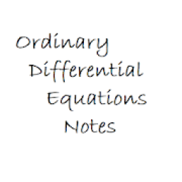 ikon Ordinary Differential Equations Notes