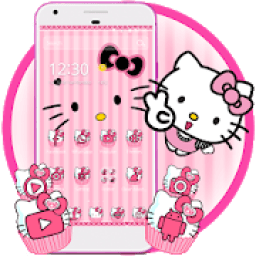 ikon Hello Princess Kitty Pink Cute Cartoon Theme