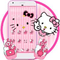 Hello Princess Kitty Pink Cute Cartoon Theme