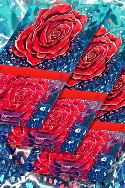 Red Flower Keyboard स्क्रीनशॉट 1