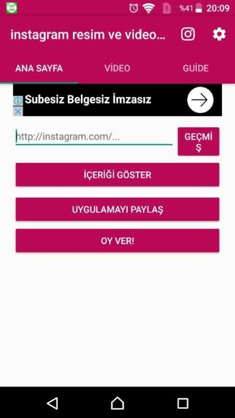 İnstagram Resim&Video İndirici screenshot 1