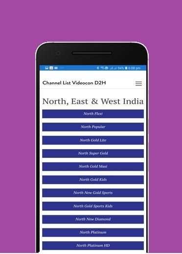 Channel List Videocon D2H screenshot 7