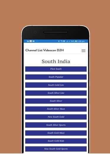 Channel List Videocon D2H screenshot 3
