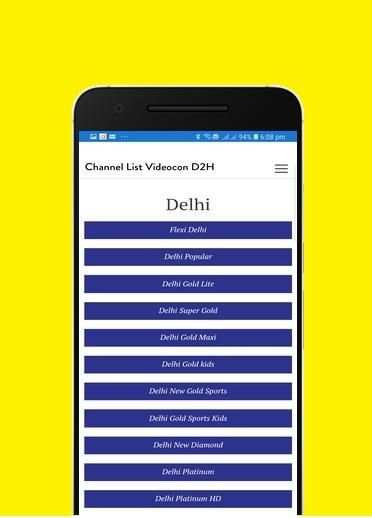 Channel List Videocon D2H screenshot 5