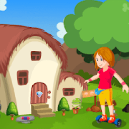 Electric Scooter Riding Girl Rescue Kavi Game-379 आइकन