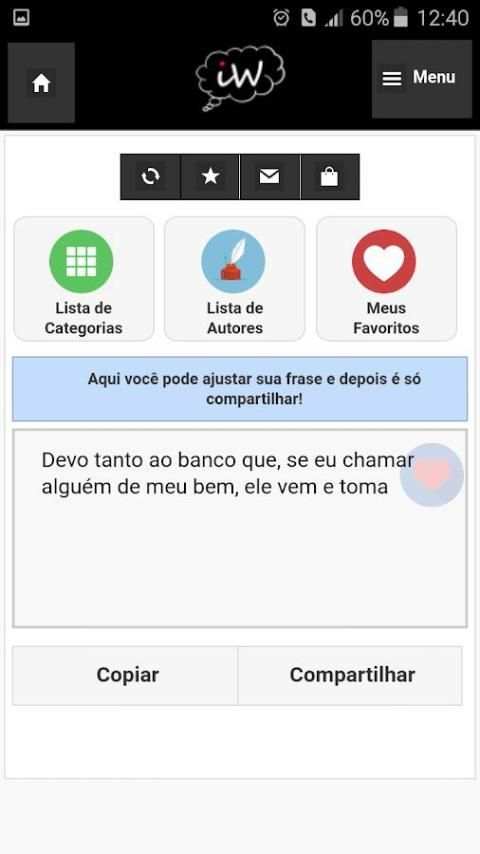 Frases, Mensagens e Status screenshot 2