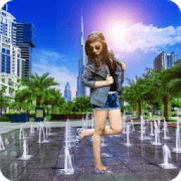 Dubai Fountain Photo Editor - dubai picnic editor