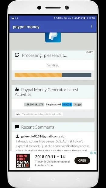 paypal money adder for android apk