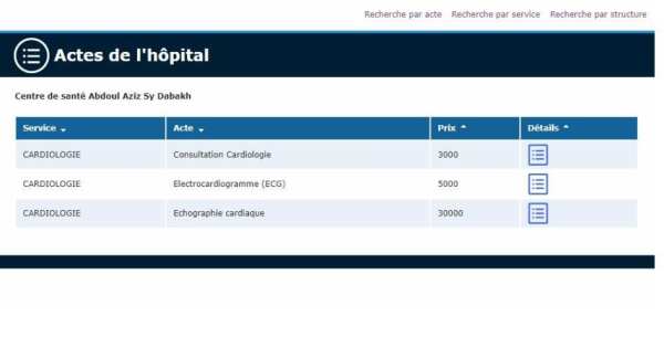 Prestations des structures de santé screenshot 3