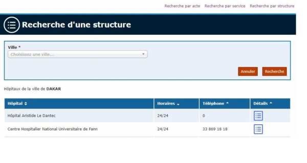 Prestations des structures de santé screenshot 2