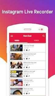 RecChat: Instagram Live Recorder 2018 screenshot 2