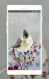Snow beautiful bird theme स्क्रीनशॉट 4