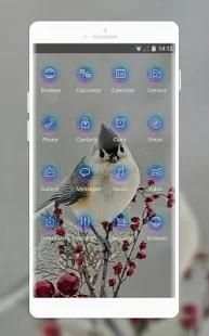 Snow beautiful bird theme स्क्रीनशॉट 3