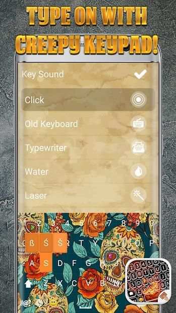 Skull Keyboard Theme screenshot 1