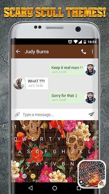 Skull Keyboard Theme screenshot 2