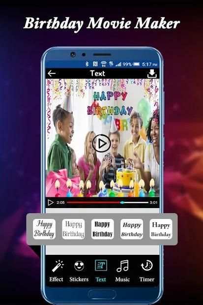 Birthday Photo to Video Maker with Music स्क्रीनशॉट 3