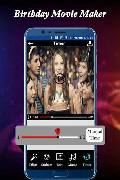 Birthday Photo to Video Maker with Music स्क्रीनशॉट 1
