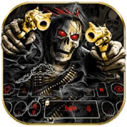 Horror Skull Gun Keyboard Theme
