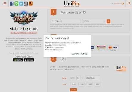 Unipin - Topup Diamond ML Via Pulsa screenshot 4