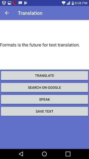 Formats screenshot 1