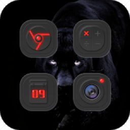 ikon Black Space Technology Icon Pack
