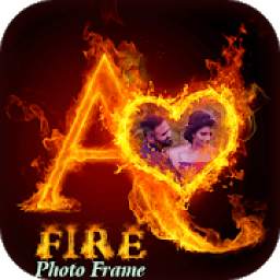 Fire Text Photo Frame