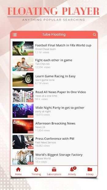 Video Popup Player -Floating Video Player स्क्रीनशॉट 8