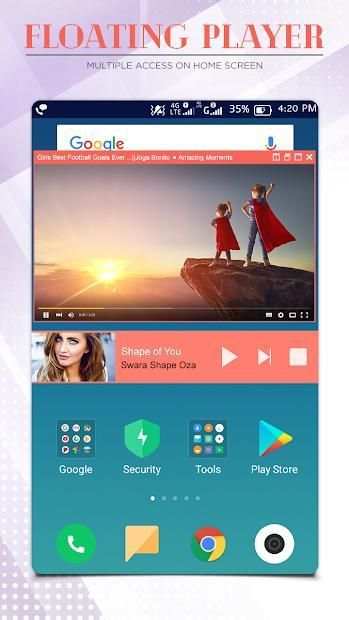 Video Popup Player -Floating Video Player स्क्रीनशॉट 4