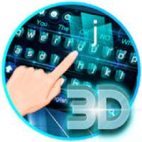 Keyboard 3D Blue Tech