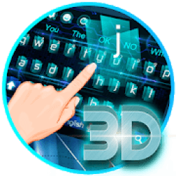 3D Blue Tech Keyboard icon