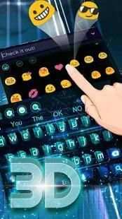 Keyboard 3D Blue Tech screenshot 2