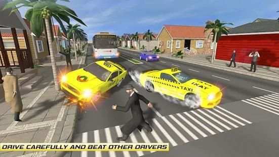 City Taxi Cab Driver Pickup Car Simulator screenshot 3