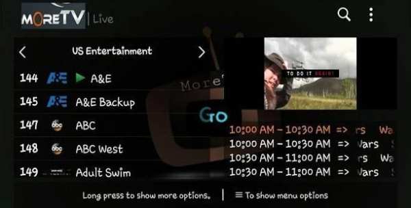 MoreTv Go screenshot 1
