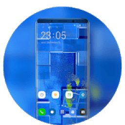 ikon Theme for Mi Redmi blue tech feeling wallpaper