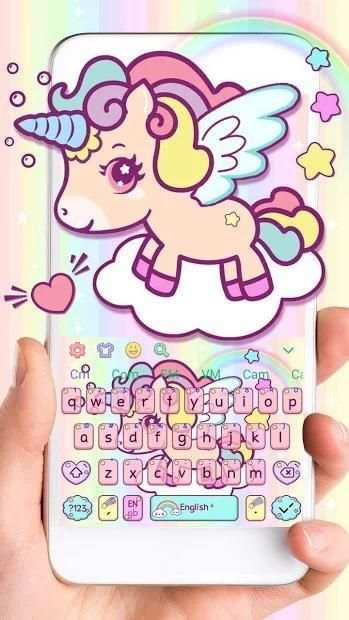 Cute Rainbow Unicorn Keyboard screenshot 3