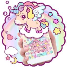 Cute Rainbow Unicorn Keyboard 10001003