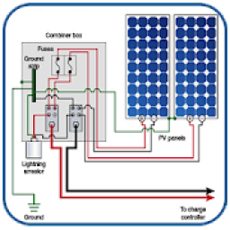 Solar Panel Diagram Wiring आइकन