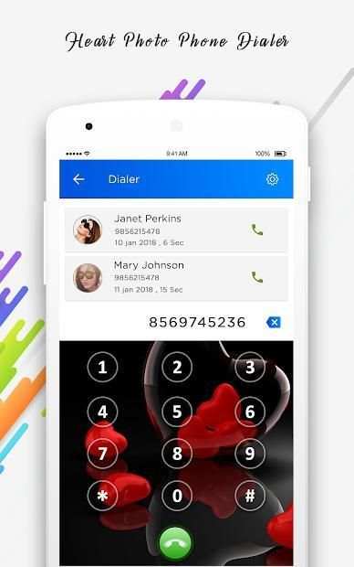 Heart Photo Phone Dialer screenshot 1