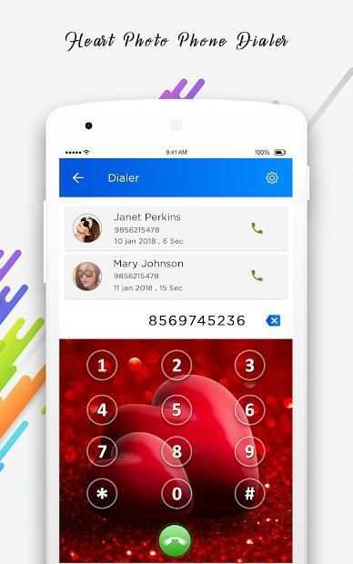 Heart Photo Phone Dialer स्क्रीनशॉट 2