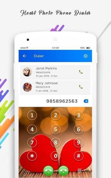 Heart Photo Phone Dialer screenshot 3