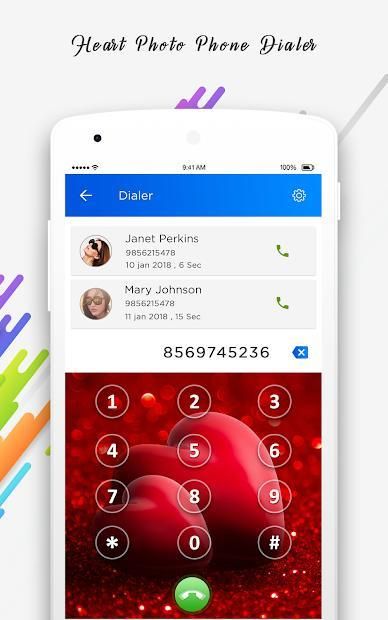 Heart Photo Phone Dialer screenshot 2