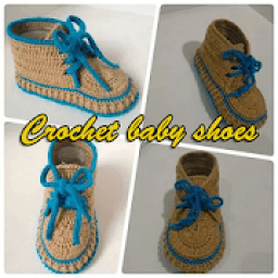 crochet baby shoes icon