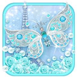 3D butterfly & rose live wallpaper theme