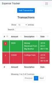 Expense Tracker screenshot 2