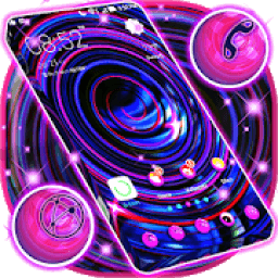 ikon Pink &amp; Blue Launcher Theme