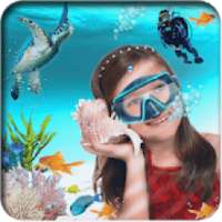 Under Water Photo Frames - Scuba Diving Effect