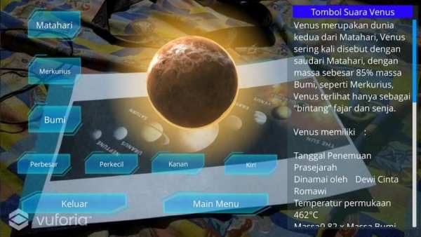 Visualisasi Augmented Reality Tata Surya 5 تصوير الشاشة